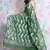 Green woven blended cotton saree 