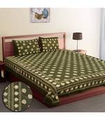 Cotton Dabu Printed Double King Size Bed Sheet With Pillow Cover