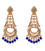Blue gold plated Yellow Gold Alloy   Pair Earring