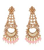 Pink gold plated Yellow Gold Alloy   Pair Earring