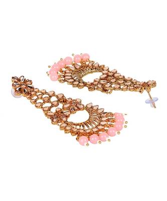 Pink gold plated Yellow Gold Alloy   Pair Earring 2