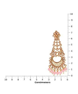 Pink gold plated Yellow Gold Alloy   Pair Earring 3