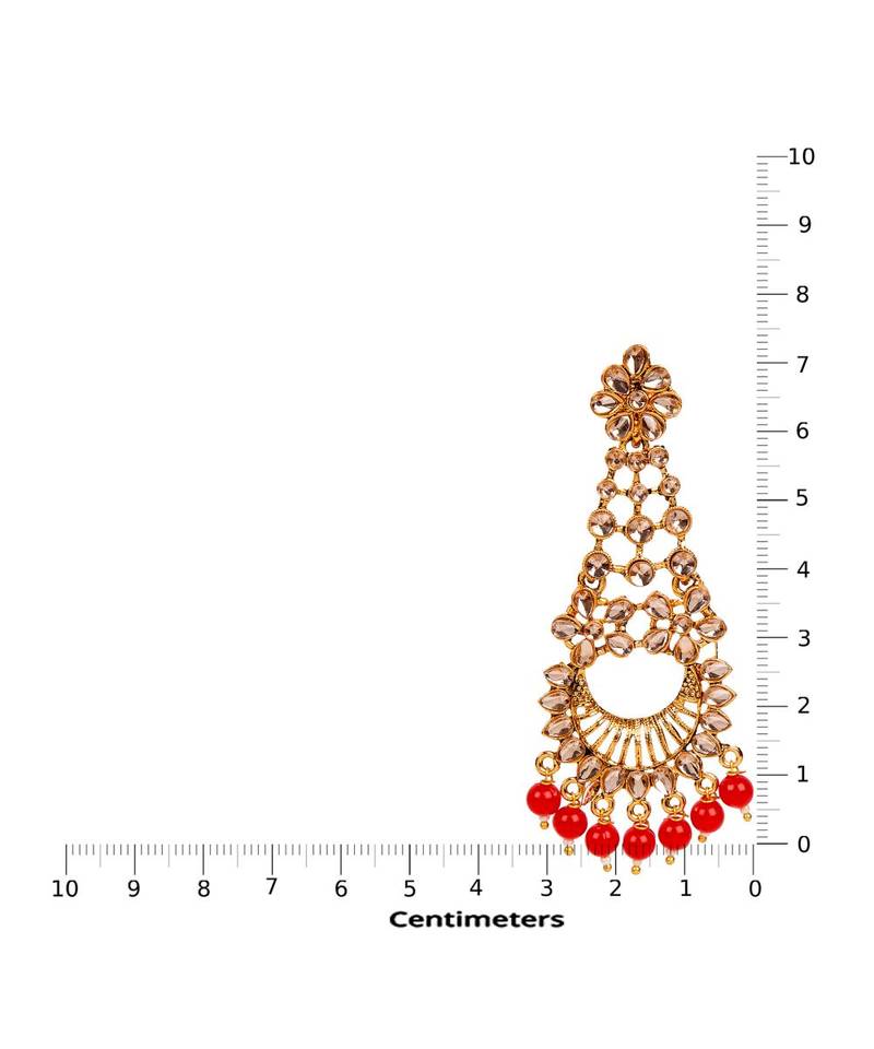 Red gold plated Yellow Gold Alloy   Pair Earring