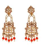 Orange gold plated Yellow Gold Alloy   Pair Earring