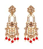 Red gold plated Yellow Gold Alloy   Pair Earring