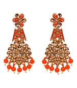 Orange gold plated Yellow Gold Alloy   Pair Earring