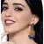 Blue gold plated Yellow Gold Alloy   Pair Earring