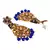 Blue gold plated Yellow Gold Alloy   Pair Earring