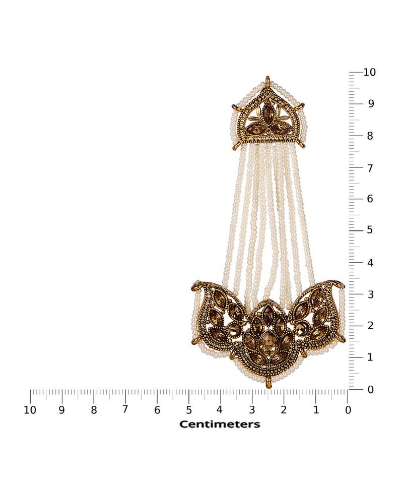 White gold plated Yellow Gold Alloy   Pair Earring