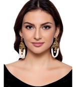 White gold plated Yellow Gold Alloy   Pair Earring