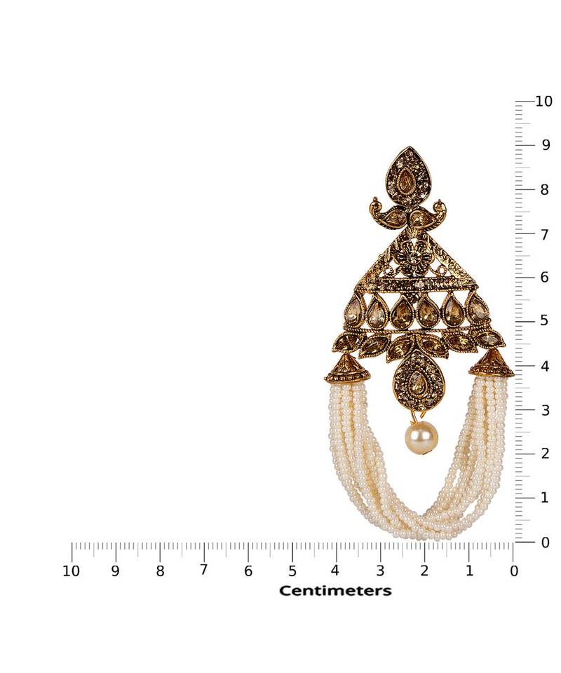 White gold plated Yellow Gold Alloy   Pair Earring