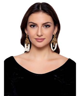 White gold plated Yellow Gold Alloy   Pair Earring 5
