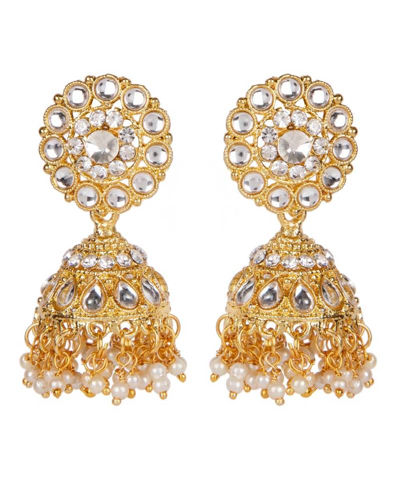 Gold gold plated Yellow Gold Alloy   Necklace   Pair Earring   Maangtika