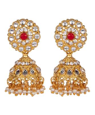 Gold gold plated Yellow Gold Alloy   Necklace   Pair Earring   Maangtika 4