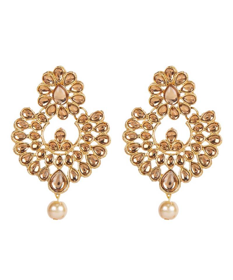 Gold gold plated Yellow Gold Alloy   Necklace   Pair Earring   Maangtika