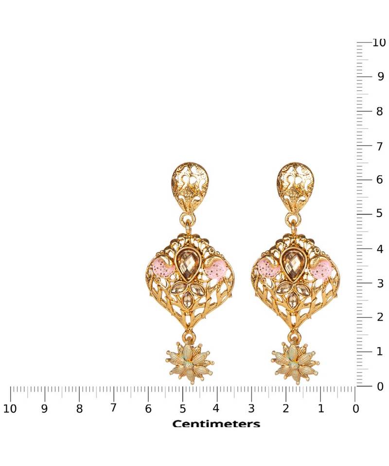 Green gold plated Yellow Gold Alloy   Necklace   Pair Earring