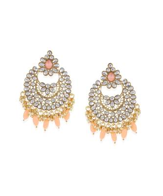 Orange gold plated Yellow Gold Alloy   Necklace   Pair Earring   Maangtika 4