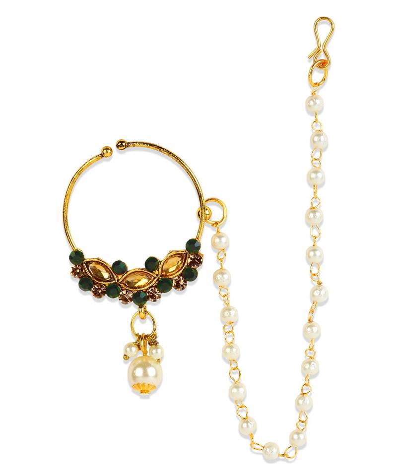 Green gold plated Yellow Gold Alloy   Nosering