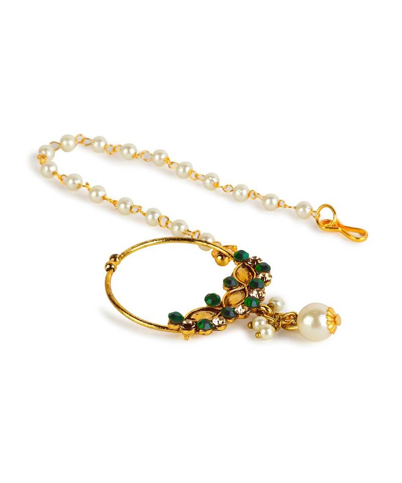 Green gold plated Yellow Gold Alloy   Nosering
