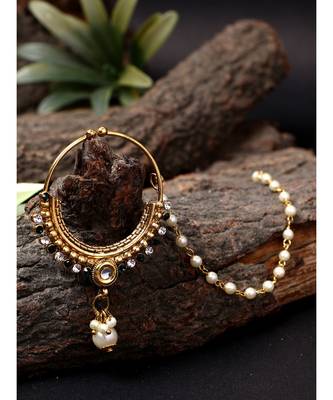 Green gold plated Yellow Gold Alloy   Nosering 1