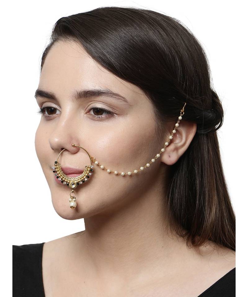 Green gold plated Yellow Gold Alloy   Nosering