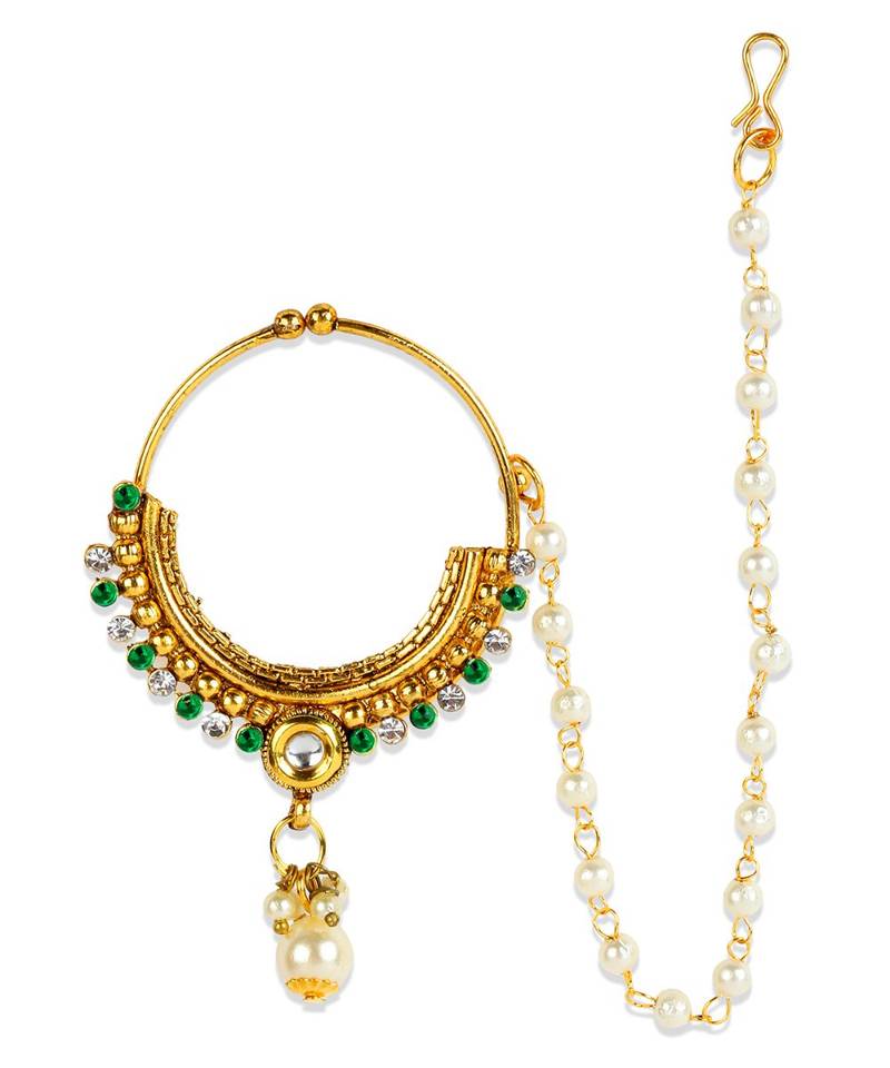 Green gold plated Yellow Gold Alloy   Nosering