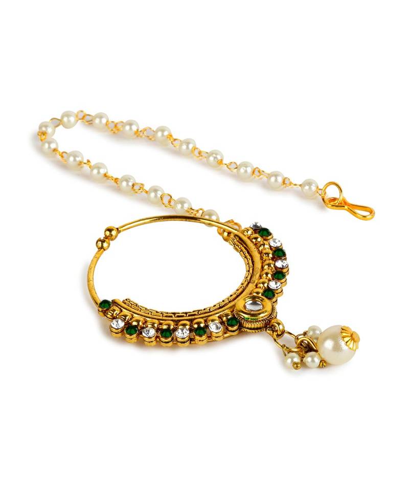 Green gold plated Yellow Gold Alloy   Nosering