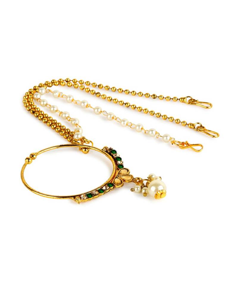 Green gold plated Yellow Gold Alloy   Nosering