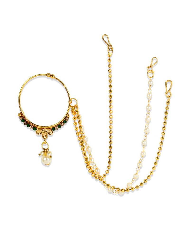 Green gold plated Yellow Gold Alloy   Nosering