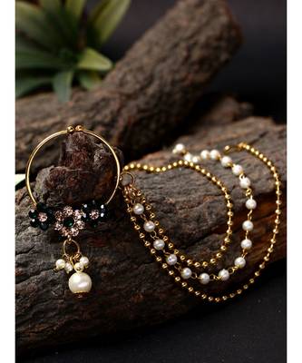Green gold plated Yellow Gold Alloy   Nosering 1