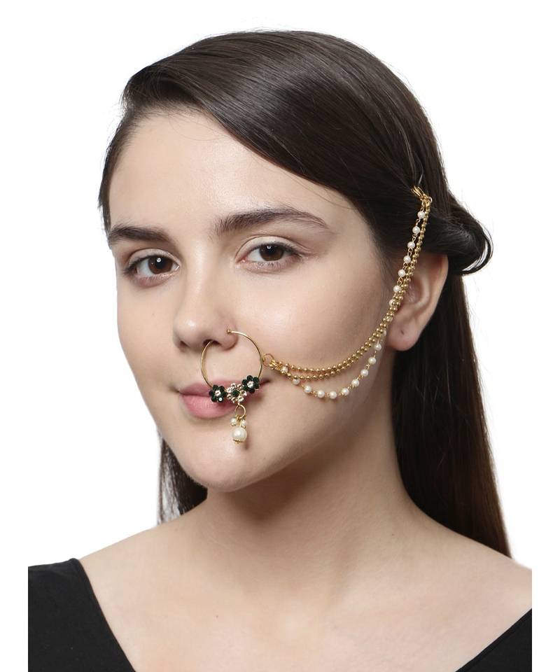Green gold plated Yellow Gold Alloy   Nosering