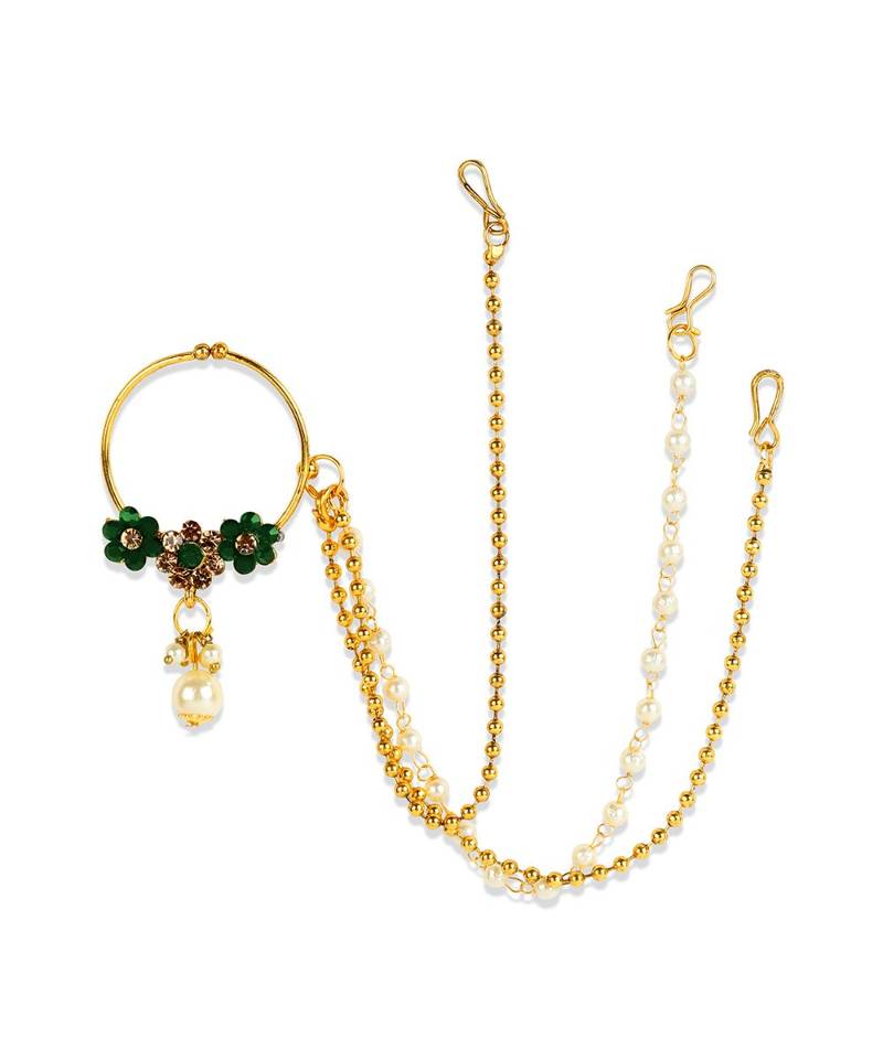 Green gold plated Yellow Gold Alloy   Nosering