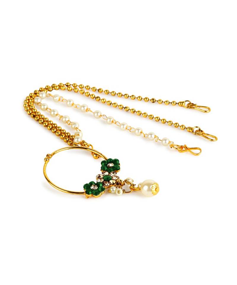 Green gold plated Yellow Gold Alloy   Nosering