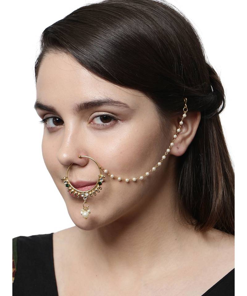 Green gold plated Yellow Gold Alloy   Nosering