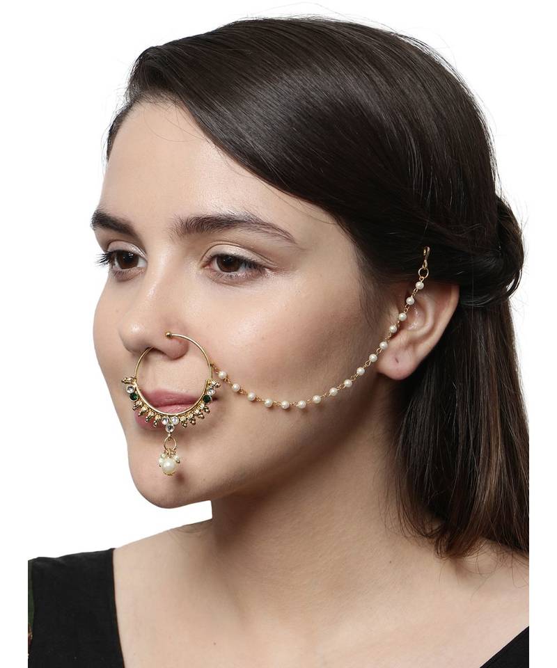 Green gold plated Yellow Gold Alloy   Nosering