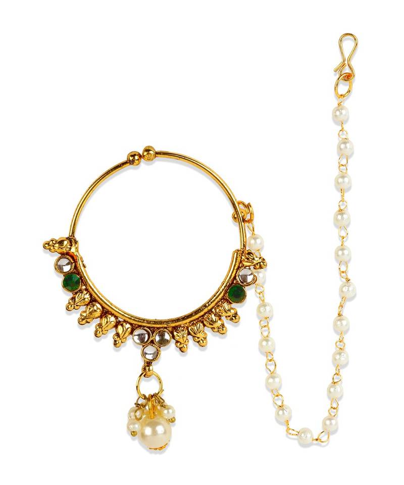 Green gold plated Yellow Gold Alloy   Nosering