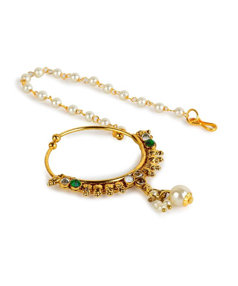 Green gold plated Yellow Gold Alloy   Nosering