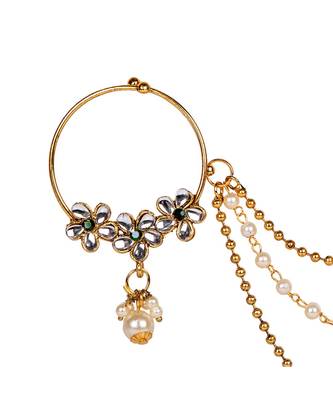Green gold plated Yellow Gold Alloy   Nosering 1