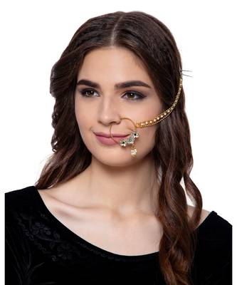 Green gold plated Yellow Gold Alloy   Nosering 2
