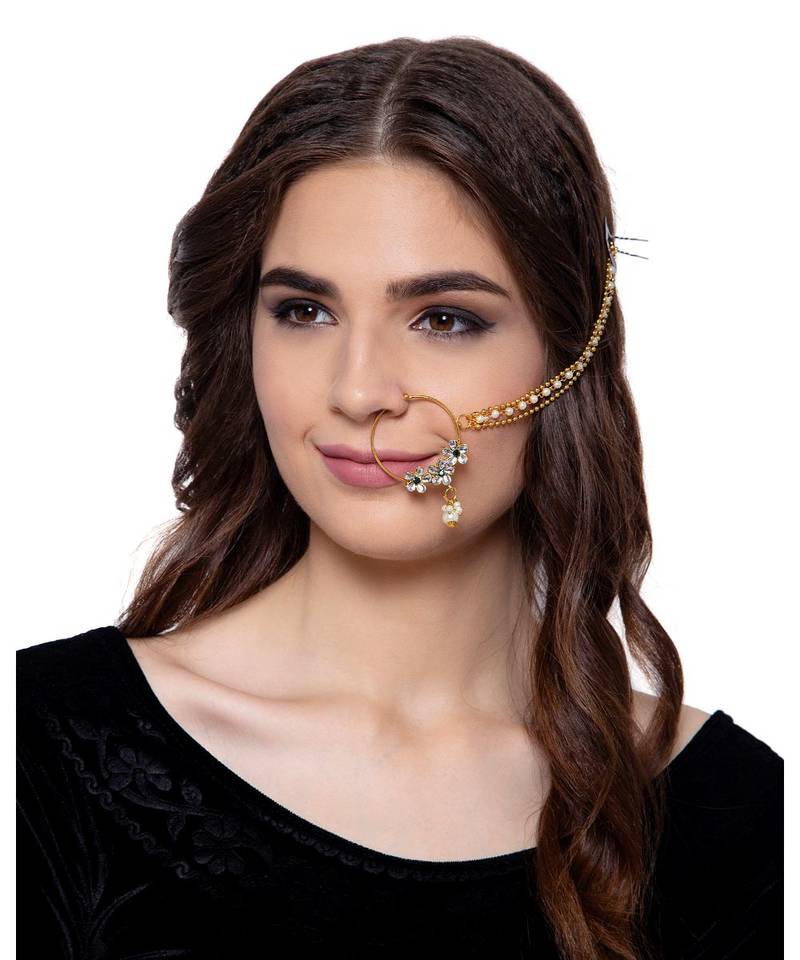 Green gold plated Yellow Gold Alloy   Nosering
