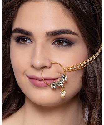 Green gold plated Yellow Gold Alloy   Nosering 3