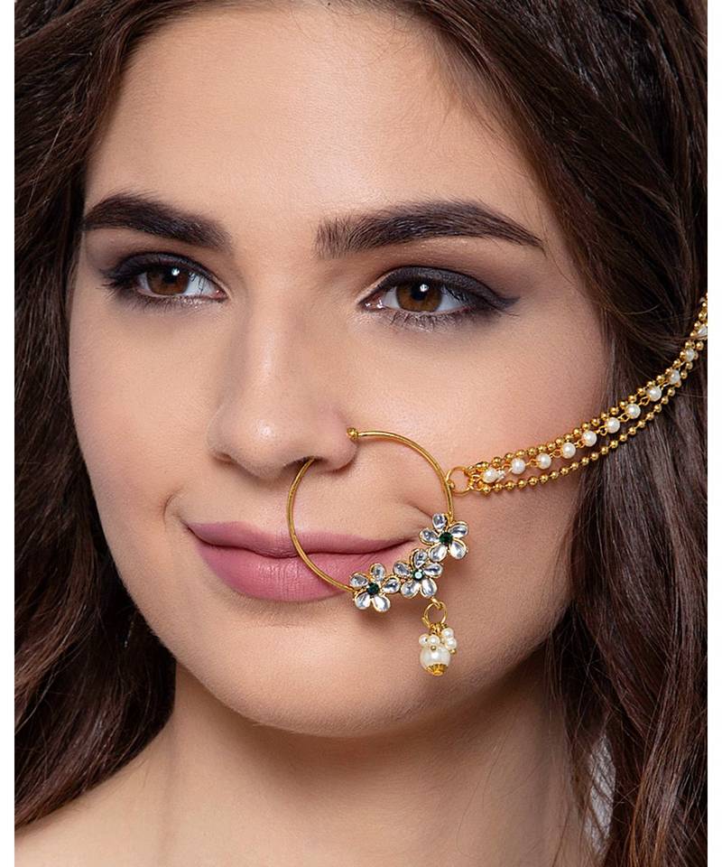 Green gold plated Yellow Gold Alloy   Nosering