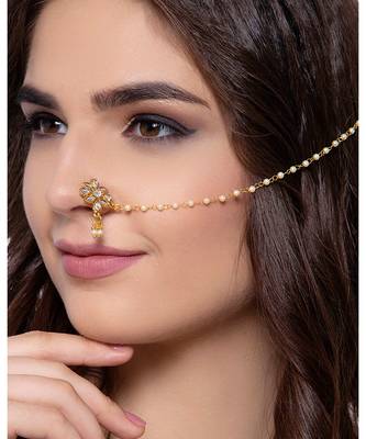Gold gold plated Yellow Gold Alloy   Nosering 3