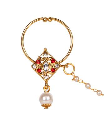 Red gold plated Yellow Gold Alloy   Nosering 1