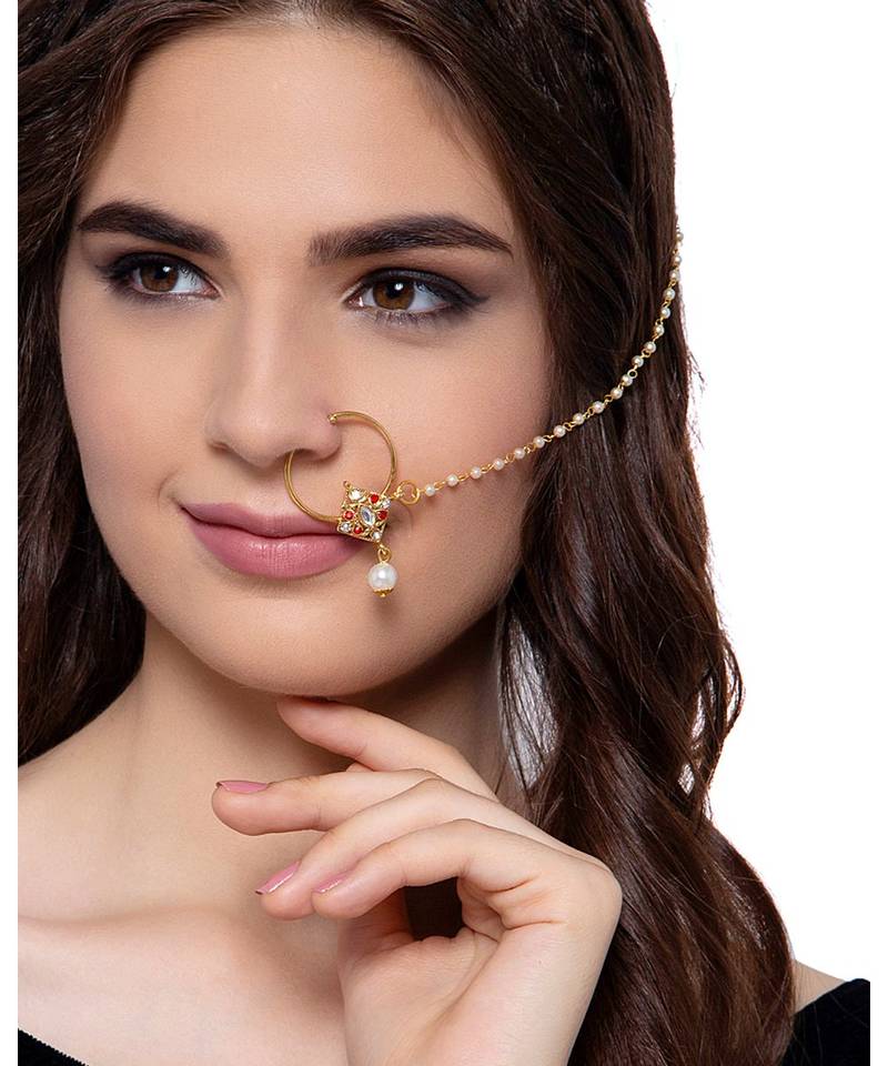 Red gold plated Yellow Gold Alloy   Nosering