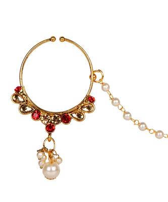 Red gold plated Yellow Gold Alloy   Nosering 1