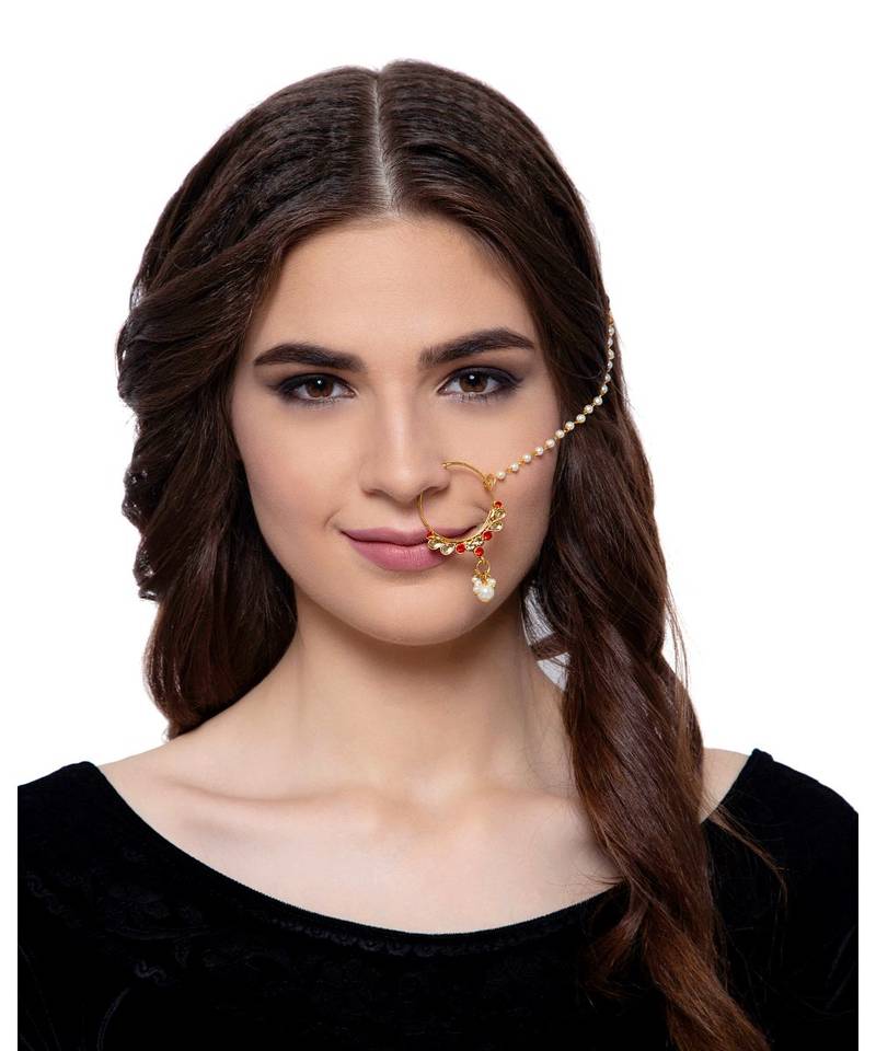 Red gold plated Yellow Gold Alloy   Nosering