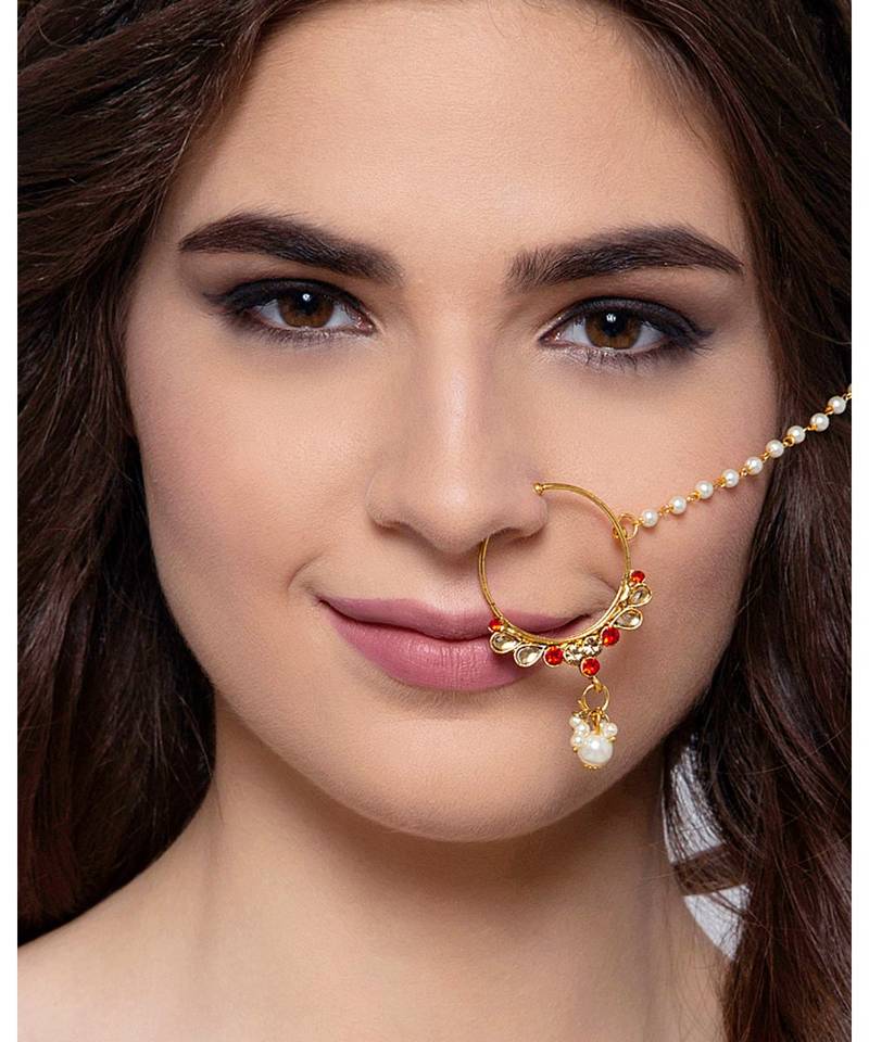 Red gold plated Yellow Gold Alloy   Nosering