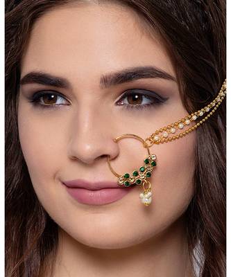Green gold plated Yellow Gold Alloy   Nosering 1