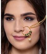 Green gold plated Yellow Gold Alloy   Nosering